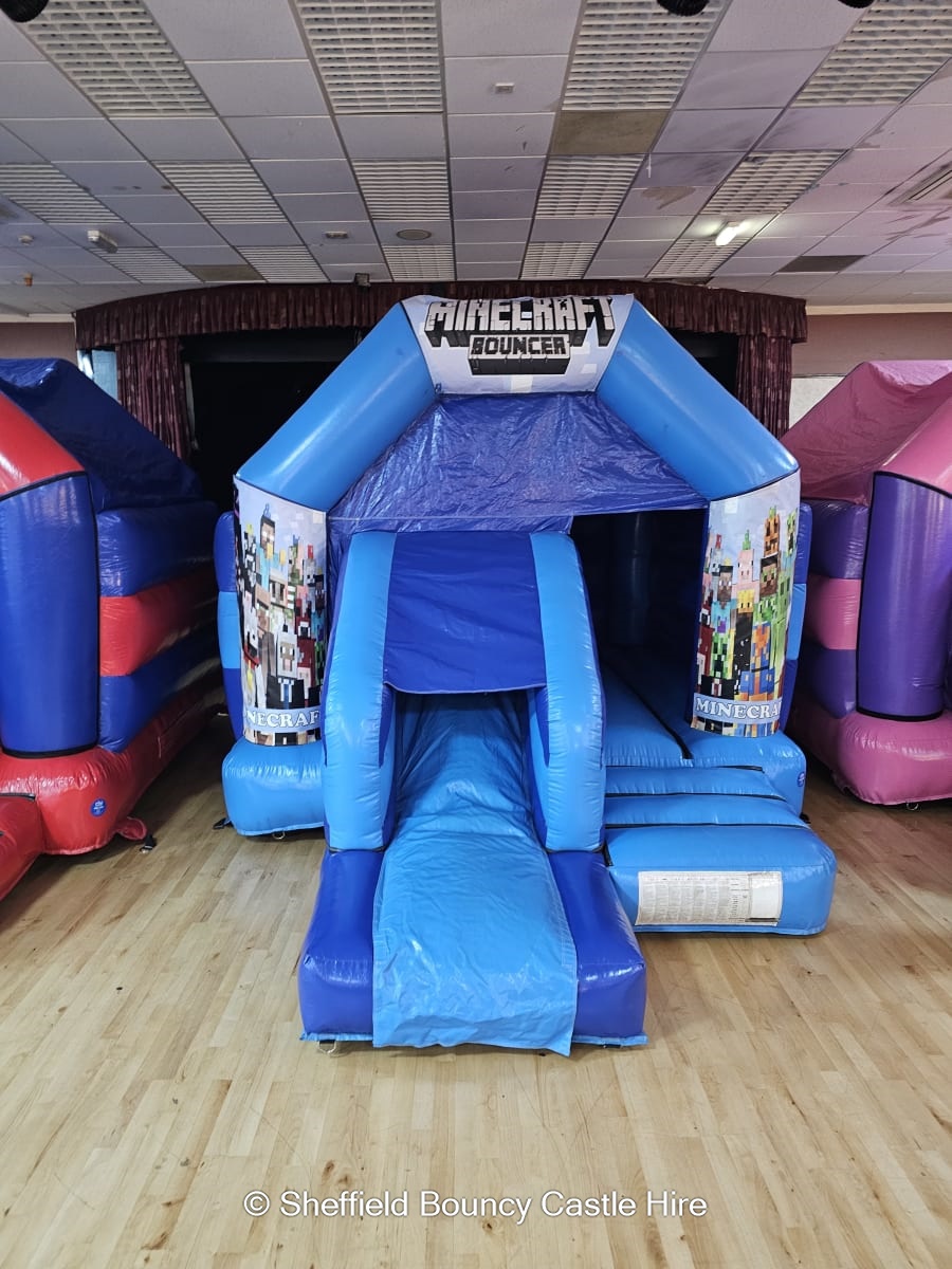 Minecraft Front Slide & Bounce 12x16ft - Hire in Sheffield | Sheffield ...